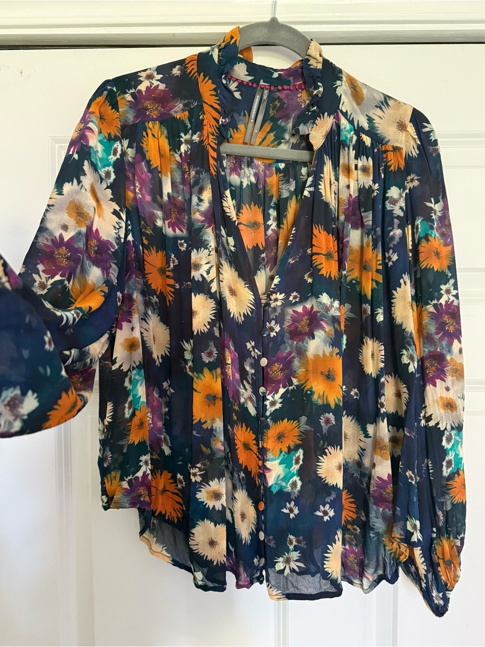 Anthropologie Navy Floral Button-Front Blouse
NWOT - Picture 3 of 6